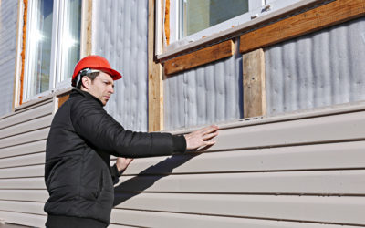 Installing siding on a house